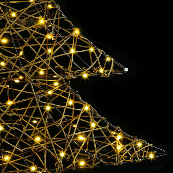 Árbol de Navidad con 120 LED cálido 120 cm Ratán M 4