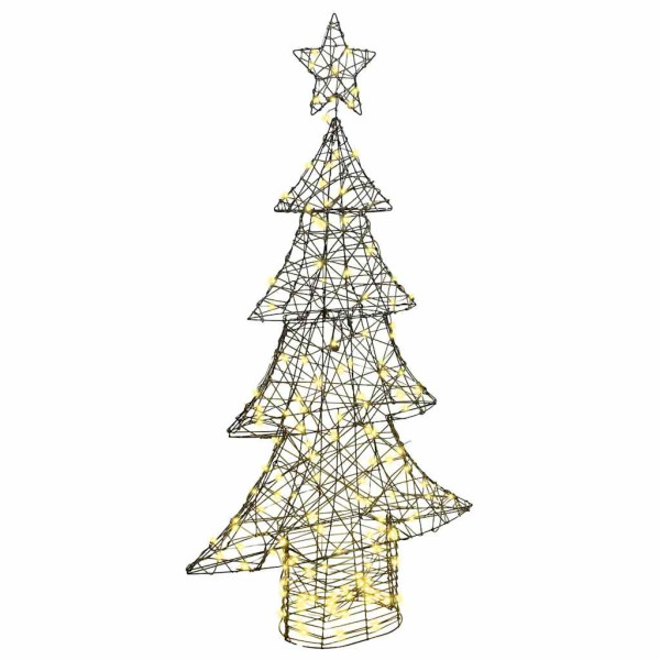 Árbol de Navidad con 160 LED cálido 150 cm Ratán D