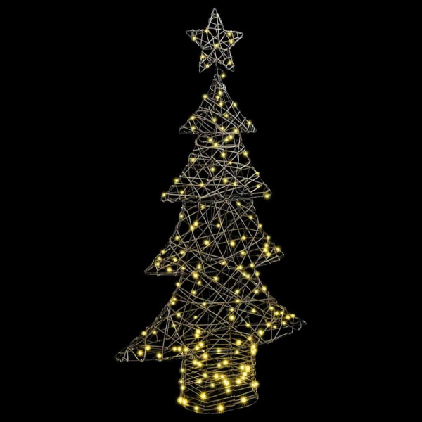Árbol de Navidad con 160 LED cálido 150 cm Ratán M 3