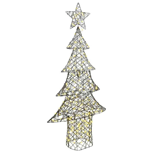 Árbol de Navidad con 240 LED cálido 180 cm Ratán D