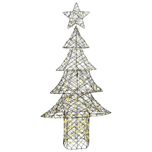 Árbol de Navidad con 240 LED cálido 180 cm Ratán H