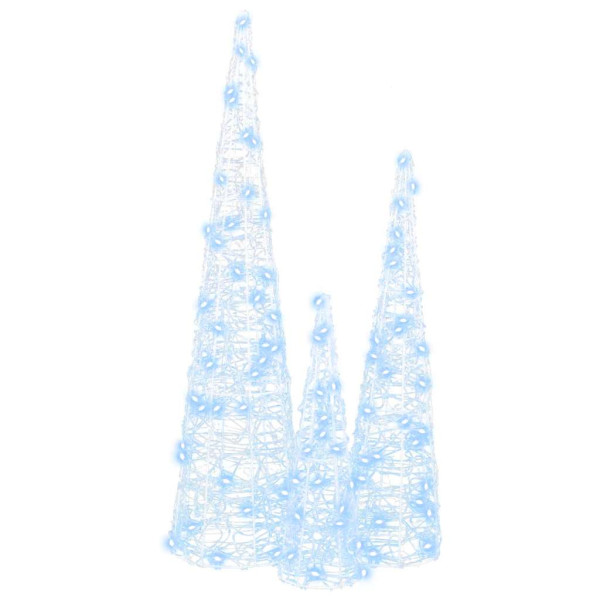 Árbol de Navidad 3 pcs frío 40 cm 60 cm 80 cm Acrílico M 3