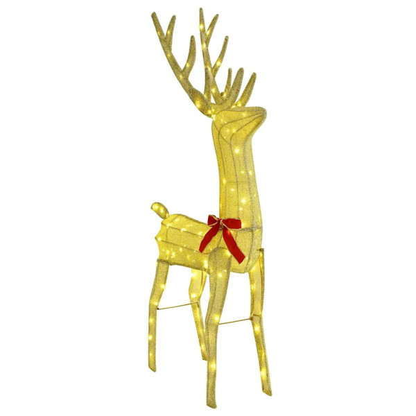 trineo tirado por reno cálido 120 cm 55 cm tela M 3