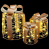 Decoración de caja de regalo 3 pcs cálido 12 cm 15 cm 20 cm PET 3