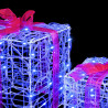 Caja de Regalo con 60 LED 3 pcs Azul 20 x 20 x 20 cm Acrílico 5