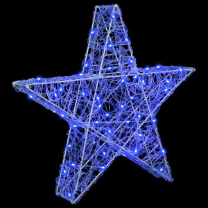 Estrella 3D con 50 LED Azul 55 x 53.5 x 10 cm Acrílico H