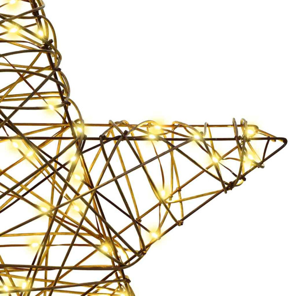 Estrella 3D con 50 LED cálido 55 x 52.5 x 9 cm Ratán M 4