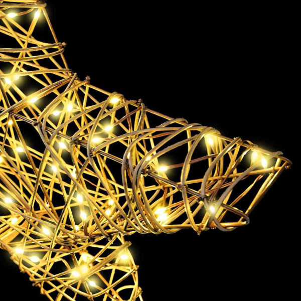 Estrella 3D con 50 LED cálido 55 x 52.5 x 9 cm Ratán M 5