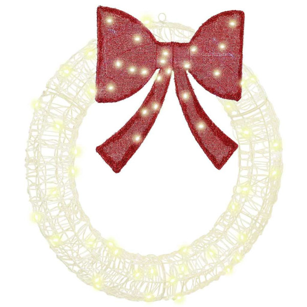 Corona con luces de tiras LED cálido 75 cm Acrílico D