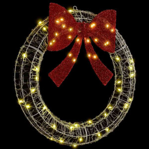 Corona con luces de tiras LED cálido 75 cm Acrílico H