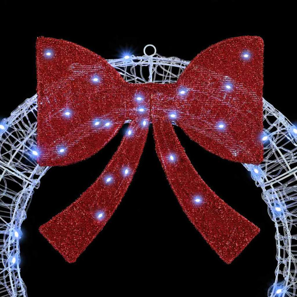 Corona con luces de tiras LED frío 75 cm Acrílico M 3