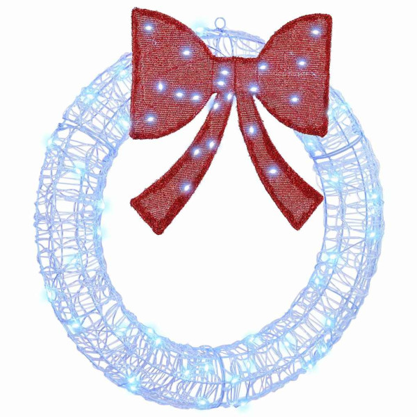 Corona con luces de tiras LED Azul 75 cm Acrílico D