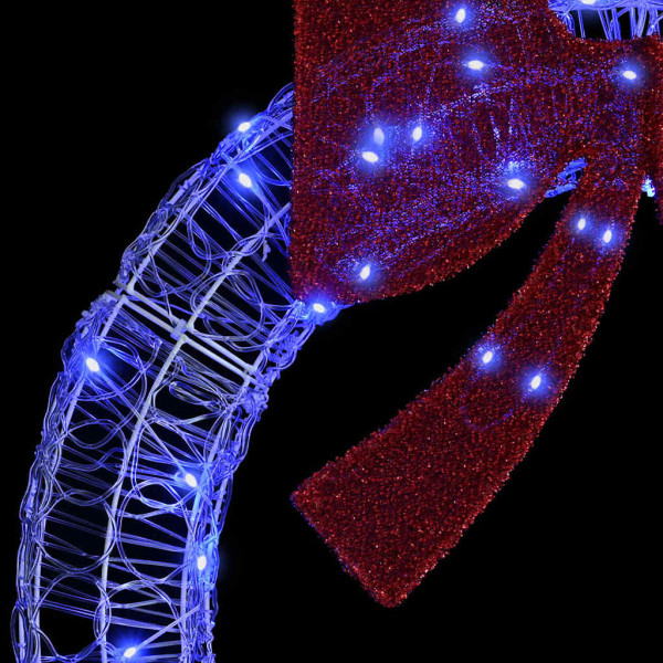 Corona con luces de tiras LED Azul 75 cm Acrílico M 4