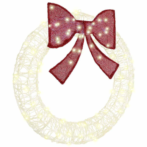 Corona con luces de tiras LED cálido 90 cm Acrílico D