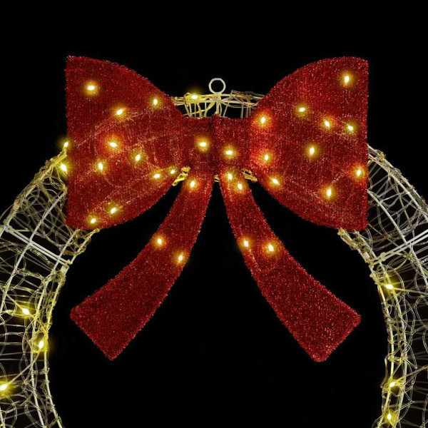 Corona con luces de tiras LED cálido 90 cm Acrílico M 3