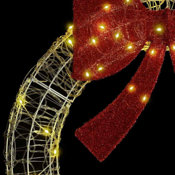 Corona con luces de tiras LED cálido 90 cm Acrílico M 4