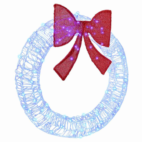 Corona con luces de tiras LED Azul 90 cm Acrílico D