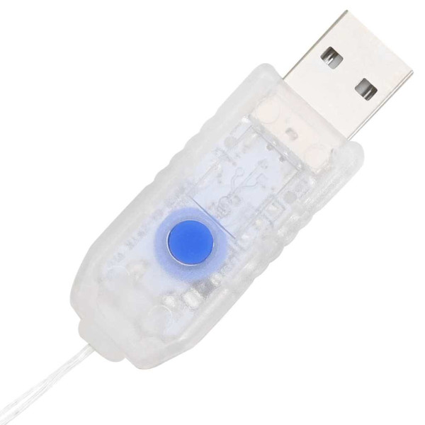 Corona con luces de tiras LED frío 120 cm Acrílico M 5