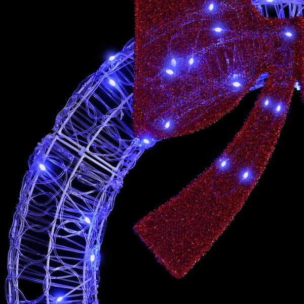 Corona con luces de tiras LED Azul 120 cm Acrílico M 4