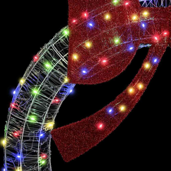 Corona con luces de tiras LED Multicolor 120 cm Acrílico M 4