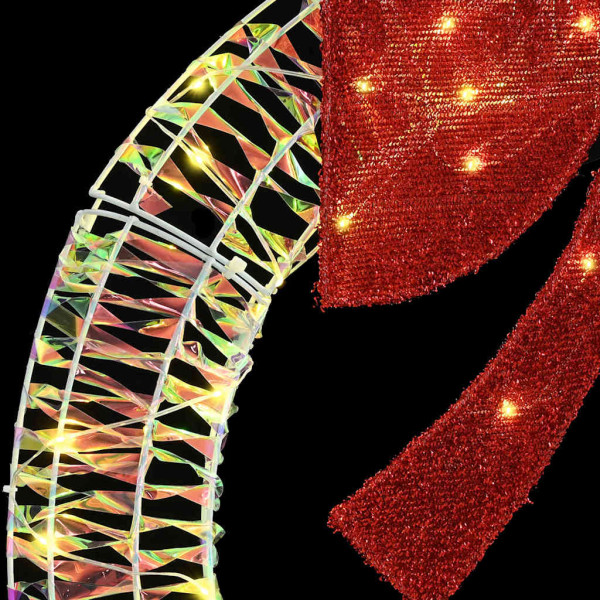 Corona con 150 LED cálido 120 cm PET M 4