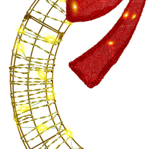 Corona con 60 LED cálido 75 cm PET M 4