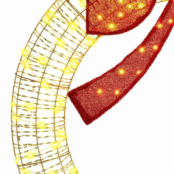 Corona con 150 LED cálido 120 cm PET M 4