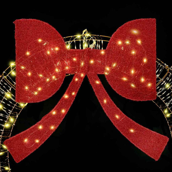 Corona con 150 LED cálido 120 cm PET M 5