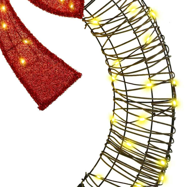 Corona con 80 LED cálido 90 cm Ratán M 4