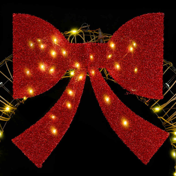 Corona con 80 LED cálido 90 cm Ratán M 5