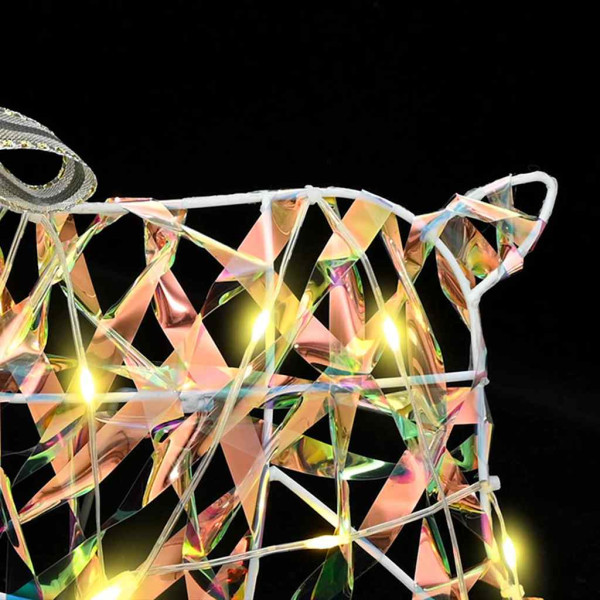 Renos LED con 40 LED 2 pcs Cálido 64 x 42 x 15 cm PET M 5