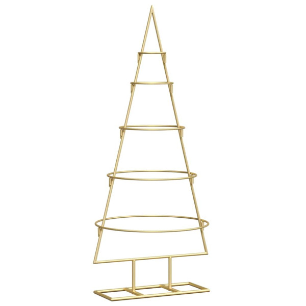Árbol de Navidad de metal con soporte Dorado 90 cm M 2