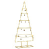 Árbol de Navidad de metal con soporte Dorado 90 cm 3