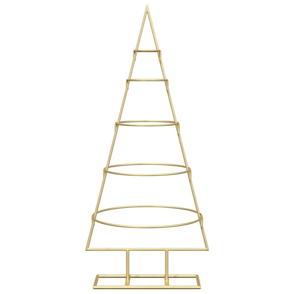 Árbol de Navidad de metal con soporte Dorado 90 cm M 5