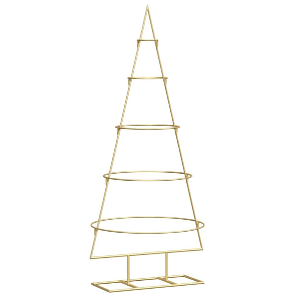 Árbol de Navidad de metal con soporte Dorado 125 cm M 2