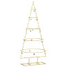 Árbol de Navidad de metal con soporte Dorado 125 cm 3
