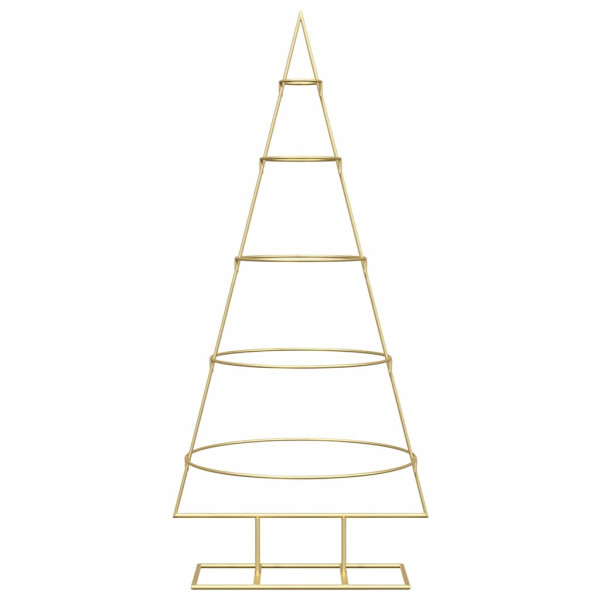 Árbol de Navidad de metal con soporte Dorado 125 cm M 5