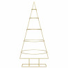 Árbol de Navidad de metal con soporte Dorado 125 cm 5