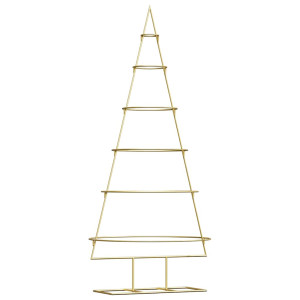 Árbol de Navidad de metal con soporte Dorado 150 cm H