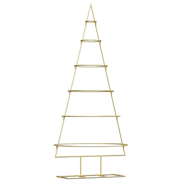 Árbol de Navidad de metal con soporte Dorado 150 cm M 2