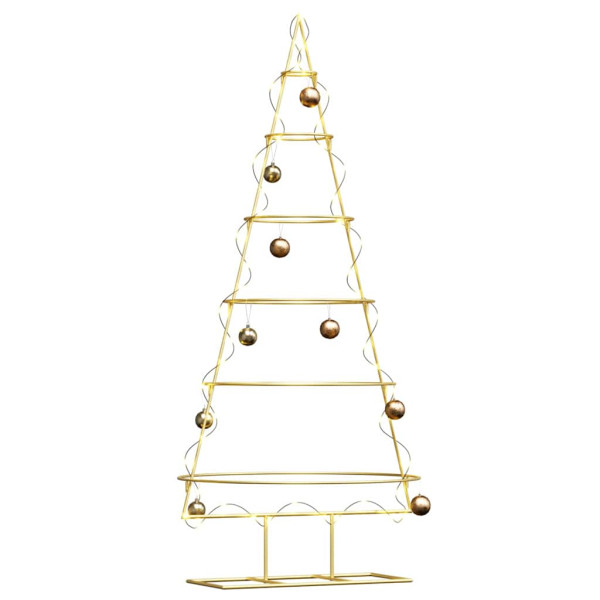 Árbol de Navidad de metal con soporte Dorado 150 cm M 3