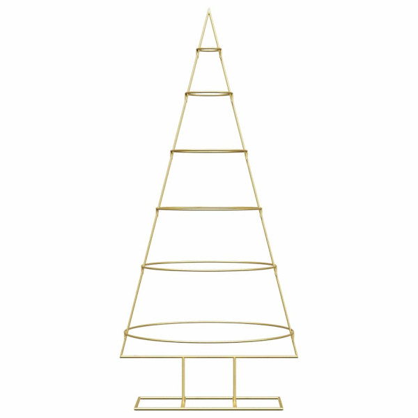 Árbol de Navidad de metal con soporte Dorado 150 cm M 5