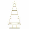 Árbol de Navidad de metal con soporte Dorado 150 cm 5