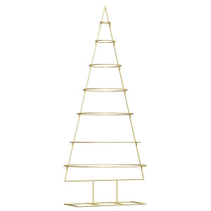 Árbol de Navidad de metal con soporte Dorado 180 cm H