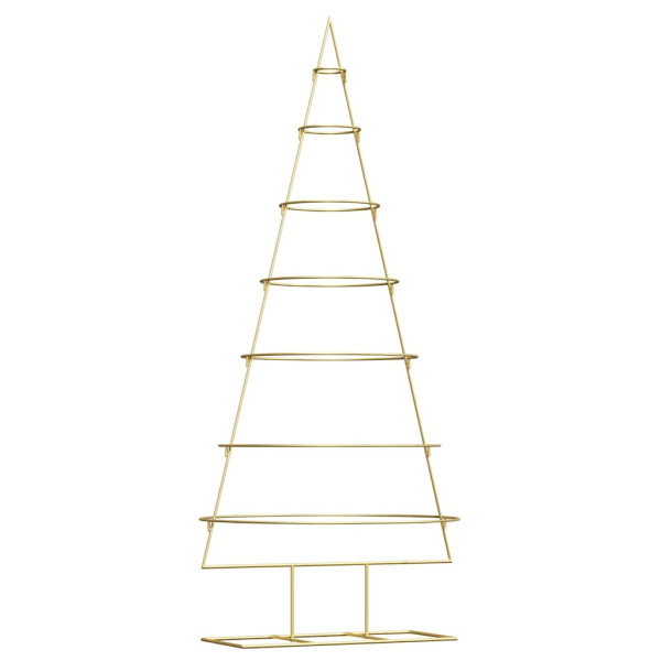 Árbol de Navidad de metal con soporte Dorado 180 cm M 2
