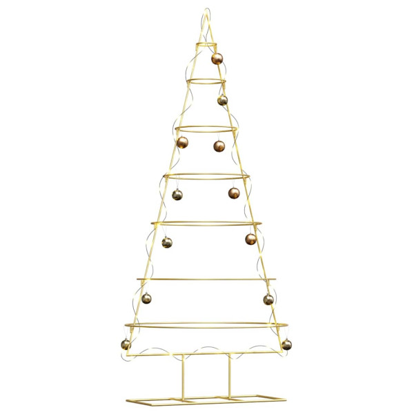 Árbol de Navidad de metal con soporte Dorado 180 cm M 3