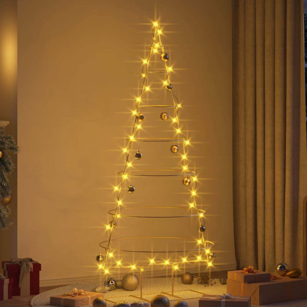 Árbol de Navidad de metal con soporte Dorado 180 cm M 4