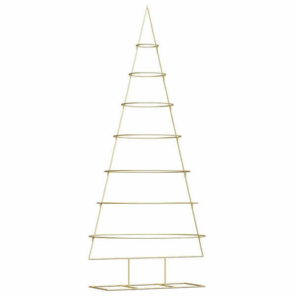 Árbol de Navidad de metal con soporte Dorado 210 cm M 2
