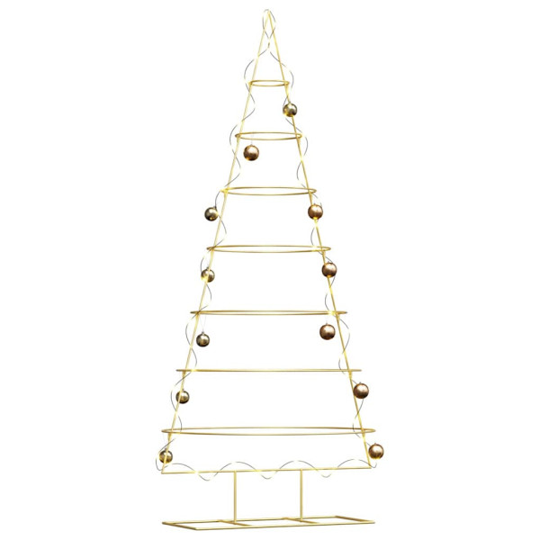 Árbol de Navidad de metal con soporte Dorado 210 cm M 3