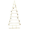Árbol de Navidad de metal con soporte Dorado 210 cm 3